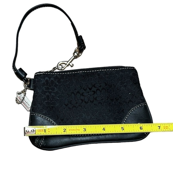 Coach Black Signature Wristlet - Picture 8 of 9